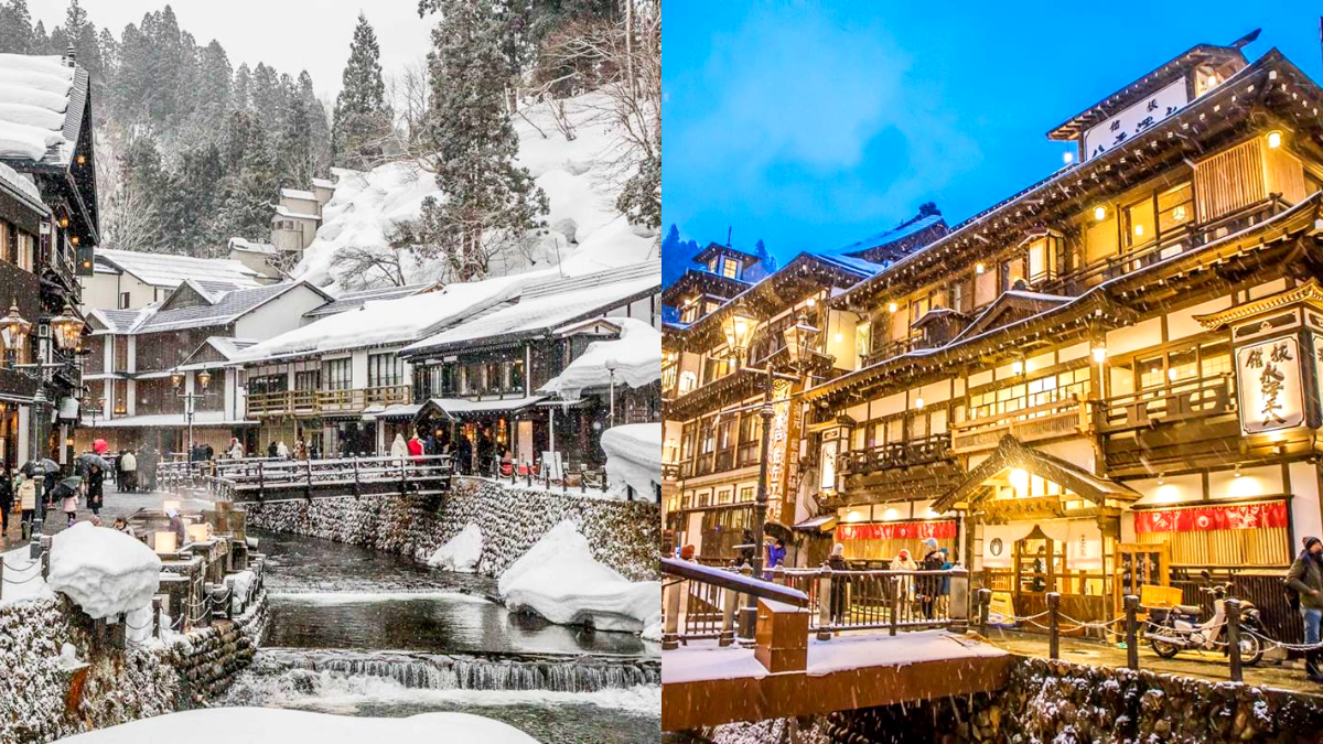 根本《神隱少女》夢幻場景！搶拍超浪漫「雪景溫泉街」，還能爽泡免費足湯