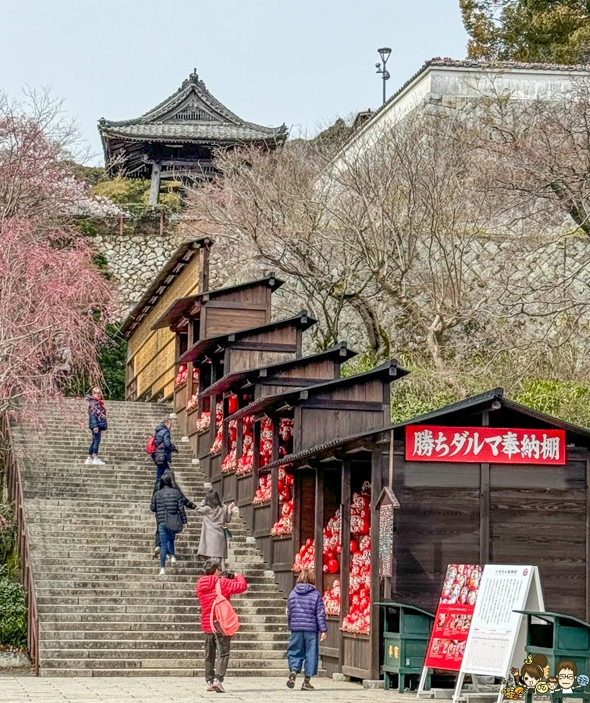 整座山壁擺滿不倒翁！大阪隱藏版賞楓必遊景點，必抽達摩籤試手氣