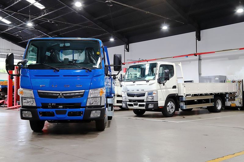 新年式 FUSO Canter 堅達登場，持續維持同級最賺錢優勢。 圖／張振群 攝影