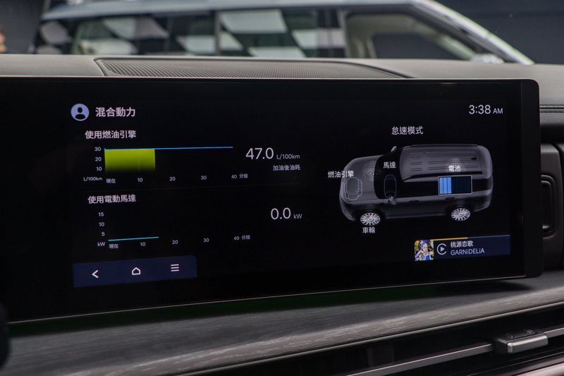 大改款第五代Hyundai Santa Fe 1.6升渦輪油電版。 記者黃俐嘉／攝影