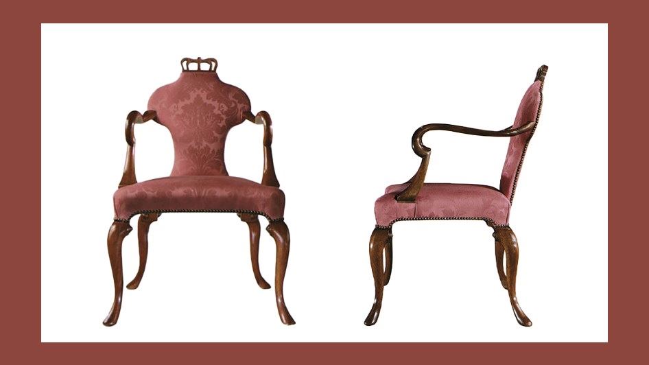 Baker_McGuire_復古經典調_栗梅_Queen Anne Arm Chair