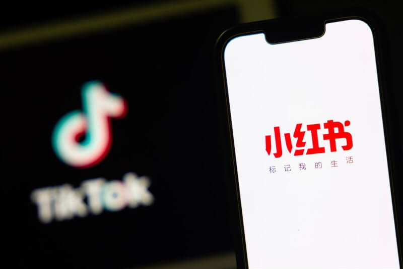 隨著美國對短影音平台TikTok「不賣就禁」大限逼近，越來越多美國民眾轉至中國社群媒體小紅書創建帳戶。（中央社檔案照片）