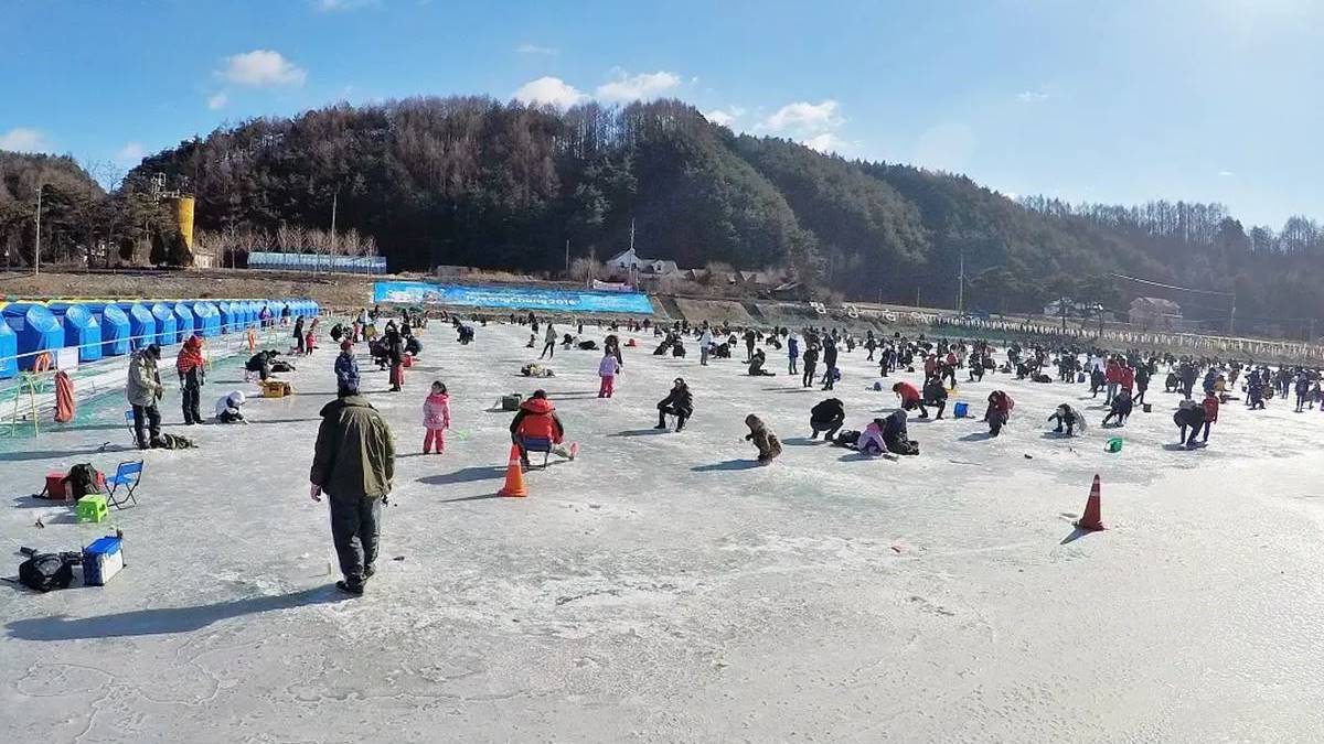 冬季限定！排排坐體驗「挖洞釣冰魚」，新鮮現場料理「火烤、生魚片」任選