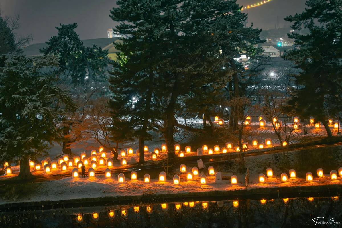 一生必看一次！夜訪百年古城「雪燈籠祭」，絕美映雪「冬之櫻」綿延兩岸