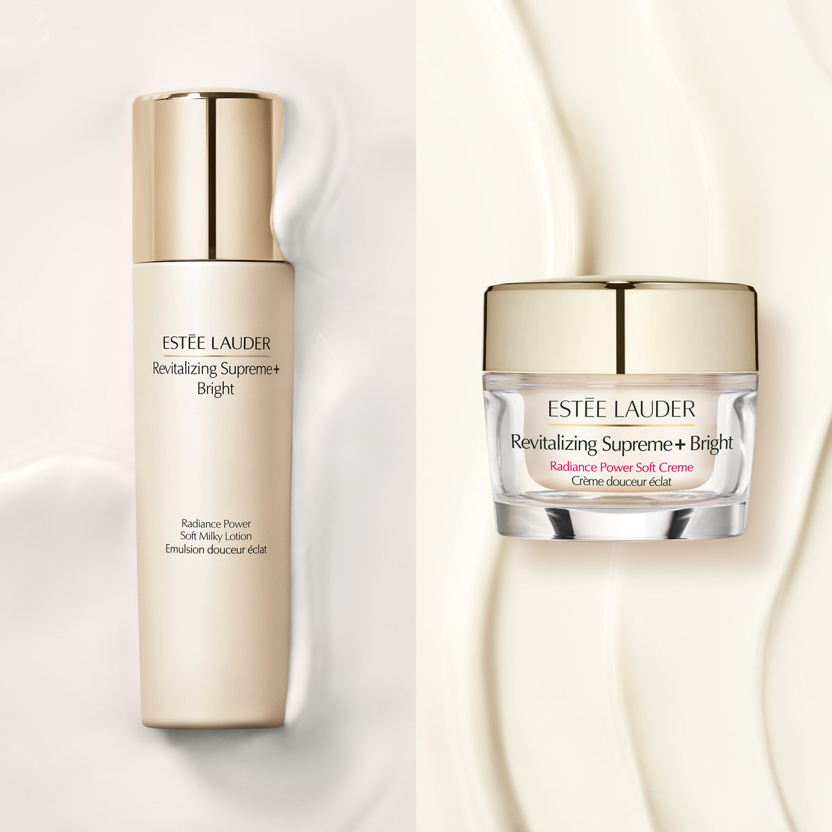 【Estée Lauder 雅詩蘭黛】全新《年輕無敵亮白淡斑膠原霜》x《年輕無敵亮白淡斑水凝乳》，3大淡斑抗黃配方，全面提升9大勻亮指標！超越白皙，更要緊緻透亮！ /