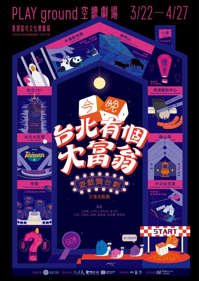 《今晚，台北有個大富翁》將於3月22日起在台北空總劇場演出。圖／金星文創提供