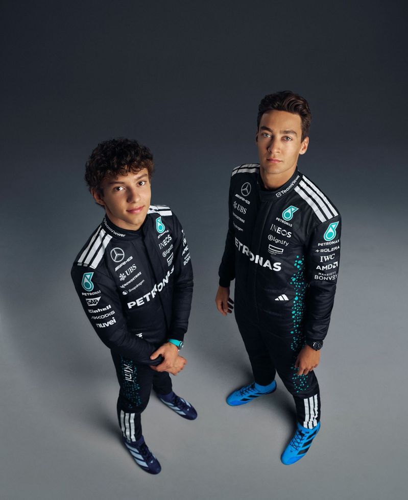 adidas 成為 Mercedes-AMG PETRONAS F1 Team 官方合作夥伴，並為車隊設計服飾。 圖／台灣賓士提供