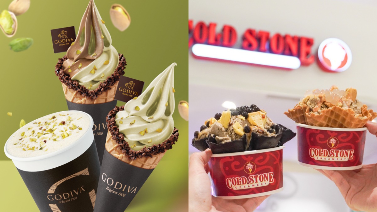 GODIVA「開心果巧克力霜淇淋」來了！奶昔、雪糕都有，再吃酷聖石「烏龍茶冰淇淋」