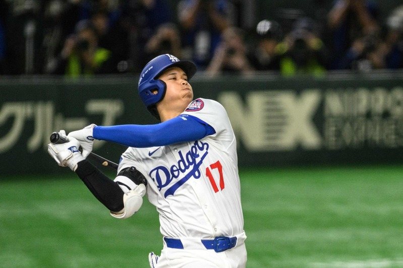 大谷翔平首轟出爐。 法新社